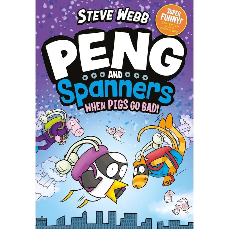 Peng and Spanners Series 3 books collection set by Steve Webb, paperback fiction with colorful cover illustrations.