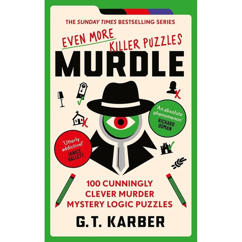 G. T. Karber Murdle Puzzle Series 5-book collection set, paperback fiction by Souvenir Press Ltd, featuring colorful book covers.