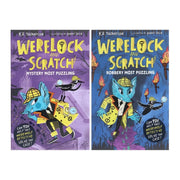 Illustrated Werelock and Scratch Series by K.R. Thompson, two fiction books in Hachette collection, featuring fantasy-themed covers.