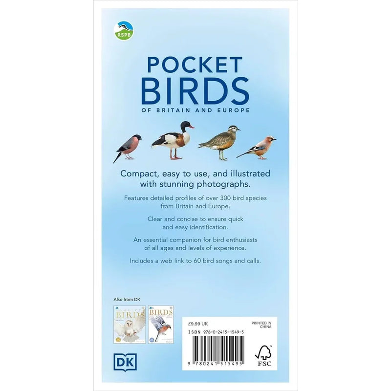 RSPB Pocket Birds of Britain and Europe 5th Edition by RSPB - Non Fiction - Field Guide Book