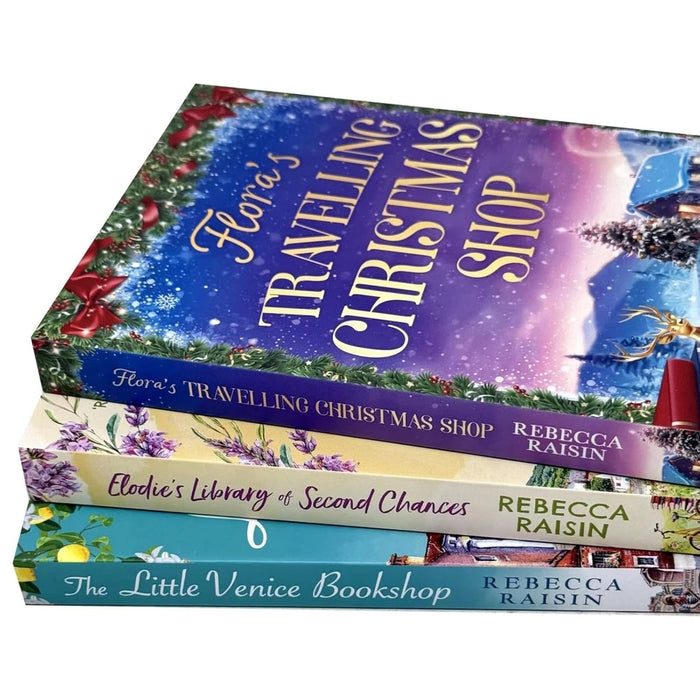 Rebecca Raisin Collection 3 Books Set (Flora's Travelling Christmas Shop, Elodie’s Library of Second Chances & Little Venice Bookshop) - The Book Bundle