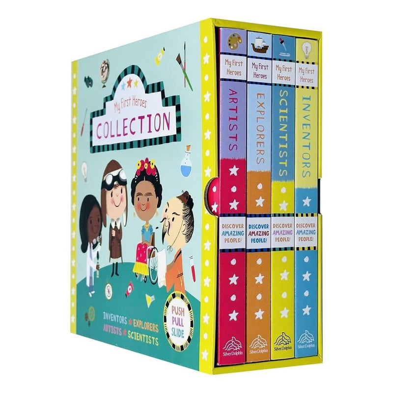 Silver Dolphin My First Heroes Collection 4 books set featuring artists, explorers, scientists, and inventors by Silver Dolphin & Nila Aye.