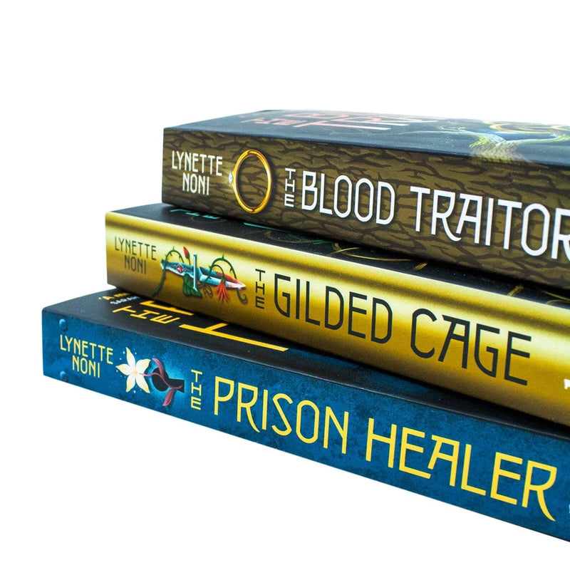 Set of three books from The Prison Healer series by Lynette Noni, featuring the Hodderscape Ltd edition covers.