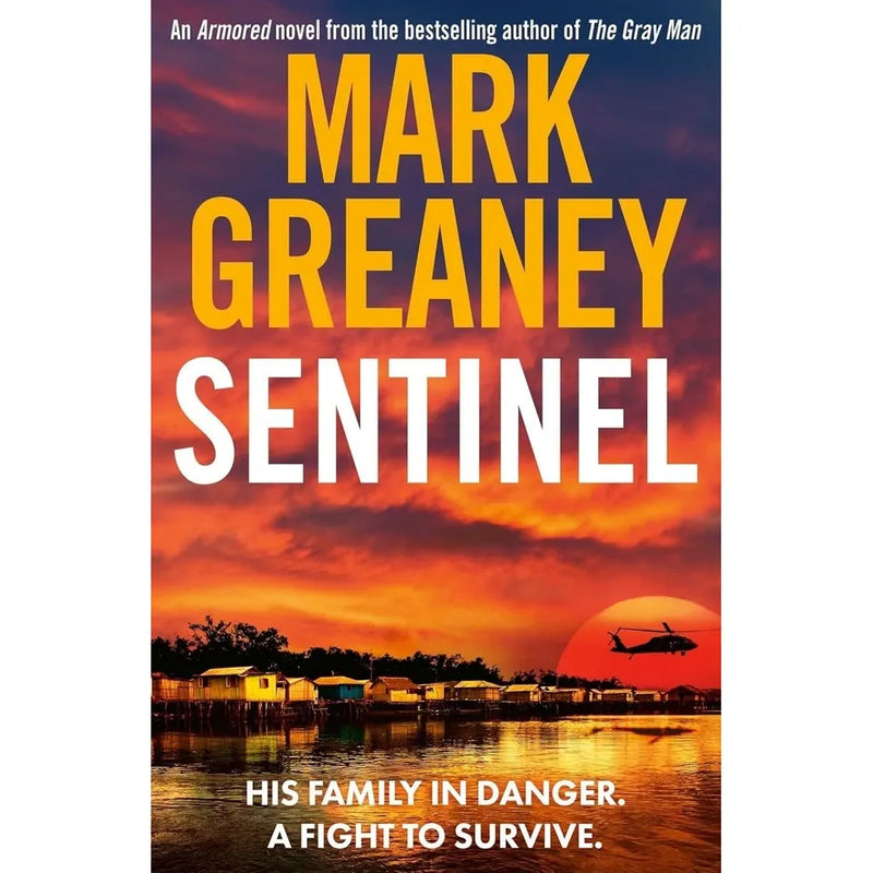 Six paperback fiction books from the Gray Man series by Mark Greaney, featuring the Sphere brand on the covers.