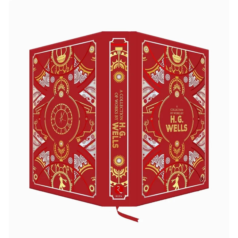 Deluxe leather-bound hardback book collection of H.G. Wells works by Rupa Publications, featuring elegant cover design.