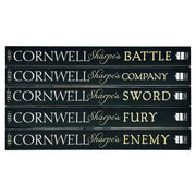 Bernard Cornwell Sharpe Series 5-book collection set in paperback, featuring historical fiction covers with character illustrations.