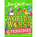 David Walliams 3 Books Set World’s Worst Superheroes,Gangsta Granny StrikesAgain - The Book Bundle