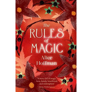 Set of four paperback fiction books from Alice Hoffman's Practical Magic series, published by Simon & Schuster, featuring colorful cover art.