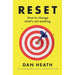 Reset Dan Heath, Kick Ass Small Talk Chartwell, Mind Body Miracle 3 Books Set - The Book Bundle