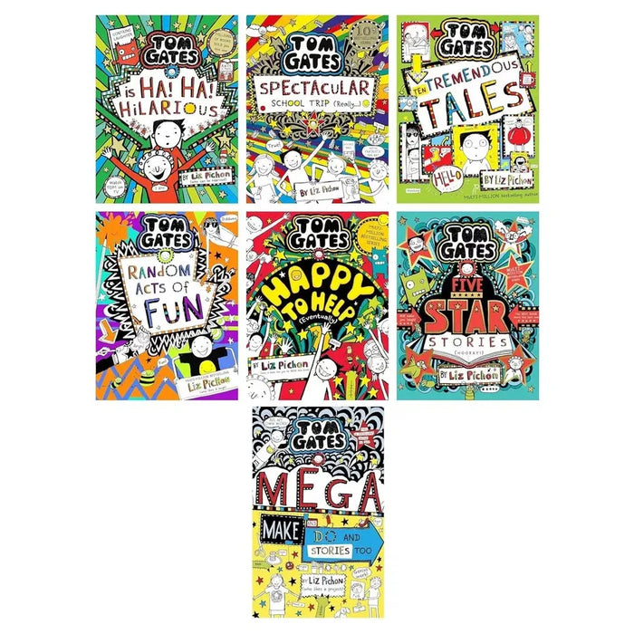 Tom Gates Series 7 Books Collection Set by Liz Pichon (Books 16, 17, 18, 19, 20) - The Book Bundle