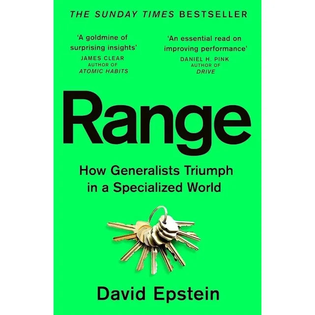 Two-book collection set featuring "The Splendid and the Vile" by Erik Larson and "Range" by David Epstein with covers displayed.