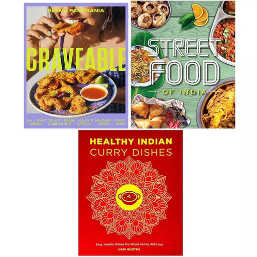 Craveable,Healthy Indian Curry Dishes,Fresh Easy indian Street Food 3 Books Set - The Book Bundle