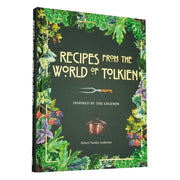 Pyramid-shaped book cover of Recipes from the World of Tolkien by Robert Tuesley Anderson, featuring fantasy-inspired illustrations.