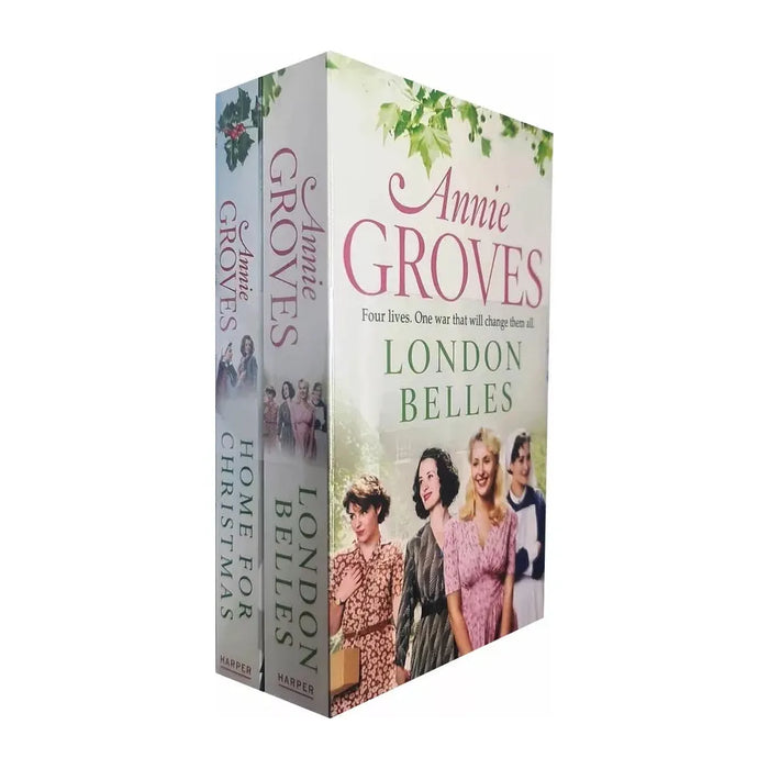 Annie Groves Article Row Series 2 Books Set London Belles, Home for Christmas - The Book Bundle