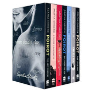 Seven paperback Agatha Christie mystery books from the ABC Murders and A Murder Is Announced collection by HarperCollins.