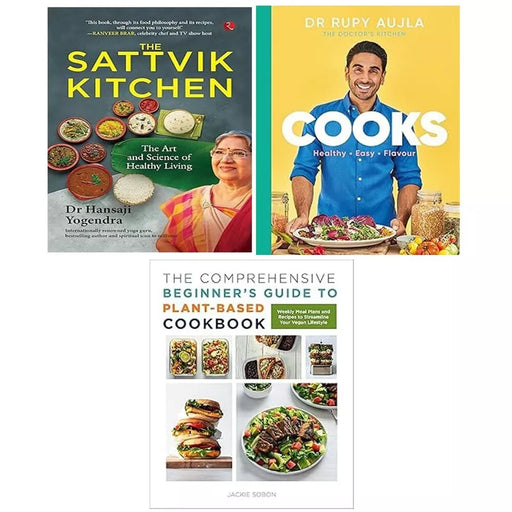 Sattvik Kitchen,Dr Rupy Cooks,Comprehensive Beginner's Guide to Plant 3 Books Set - The Book Bundle