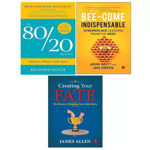 Richard Koch 80/20 Principle,Creating Your Fate,Bee-come Indispensable 3 Books Set - The Book Bundle