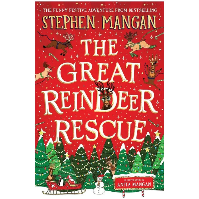 Stephen Mangan Collection 3 Books Set (Great Reindeer Rescue (HB),Escape the Rooms) - The Book Bundle