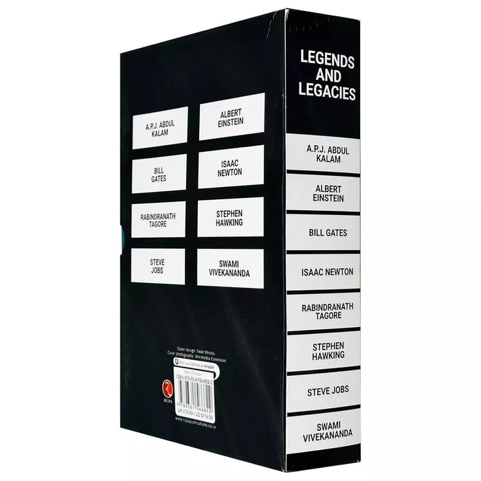 Legends and Legacies Series 8 Books Collection Set Biography of Stephen Hawking - The Book Bundle