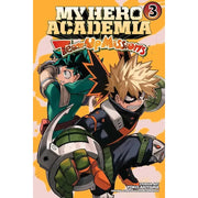 My Hero Academia Team-Up Missions Volume 1-5 book collection set by Yoko Akiyam, featuring colorful manga covers in a display image.