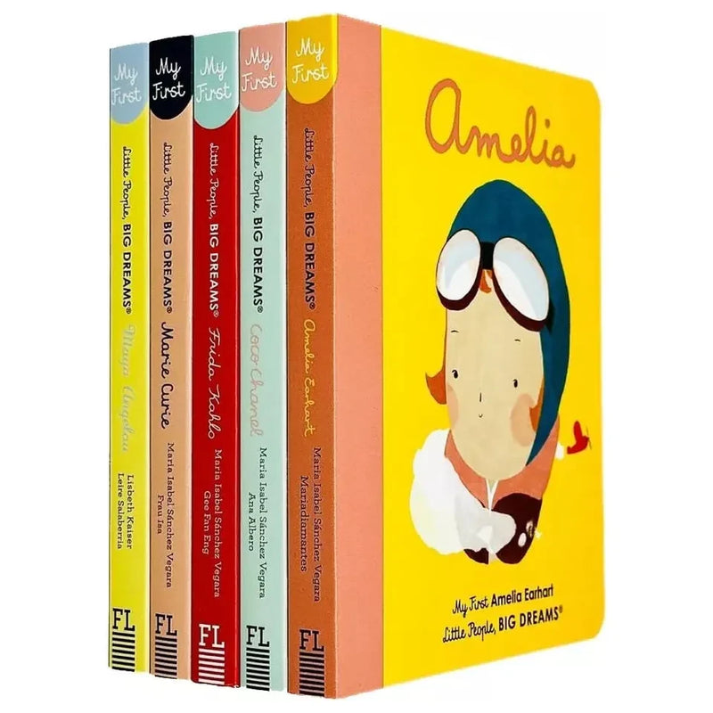 Little People, Big Dreams Series 1 : 5 Books Collection Set ( Maya Angelou ,Marie Curie,Frida Kahlo,Coco Chanel,Amelia Earhart) - The Book Bundle