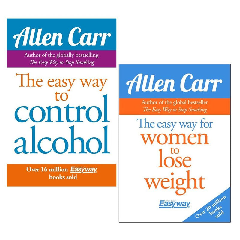Allen Carr's Easyway collection of two books for women to lose weight, published by Arcturus Publishing, shown in the image.