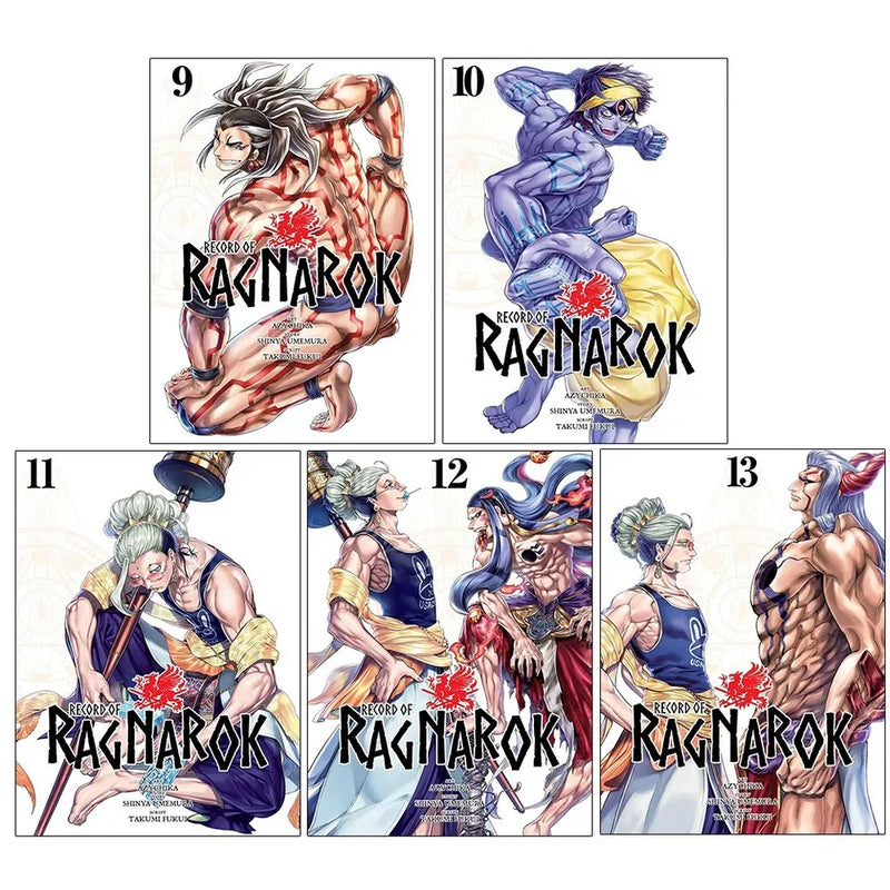 Record of Ragnarok, Vol. 9-13 Bundle Set by Shinya Umemura, Takumi Fukui, Azychika - The Book Bundle