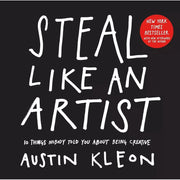Austin Kleon book collection set including "Keep Going," "Steal Like An Artist," and "Show Your Work" by Workman Publishing.