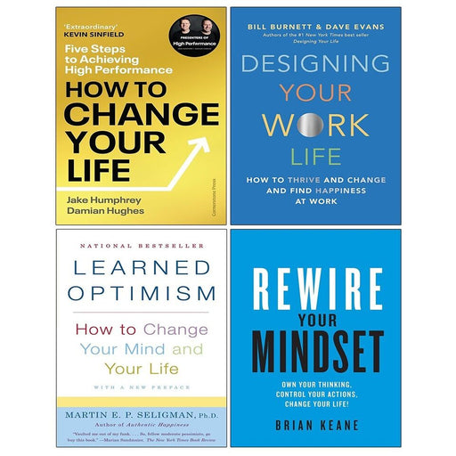 How to Change Your,Designing Your Work ,Learned Optimism,Rewire Your 4 Books Set - The Book Bundle