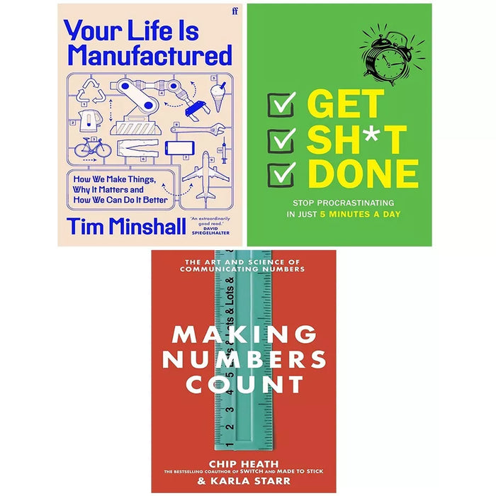 Get Sh*t Done, Making Numbers Count[Hardcover], Your Life Is Manufactured (HB) 3 Books Set - The Book Bundle