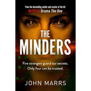 John Marrs collection of three books including Minders, Five Strangers, Vacation, and Passengers, featuring cover art and titles.