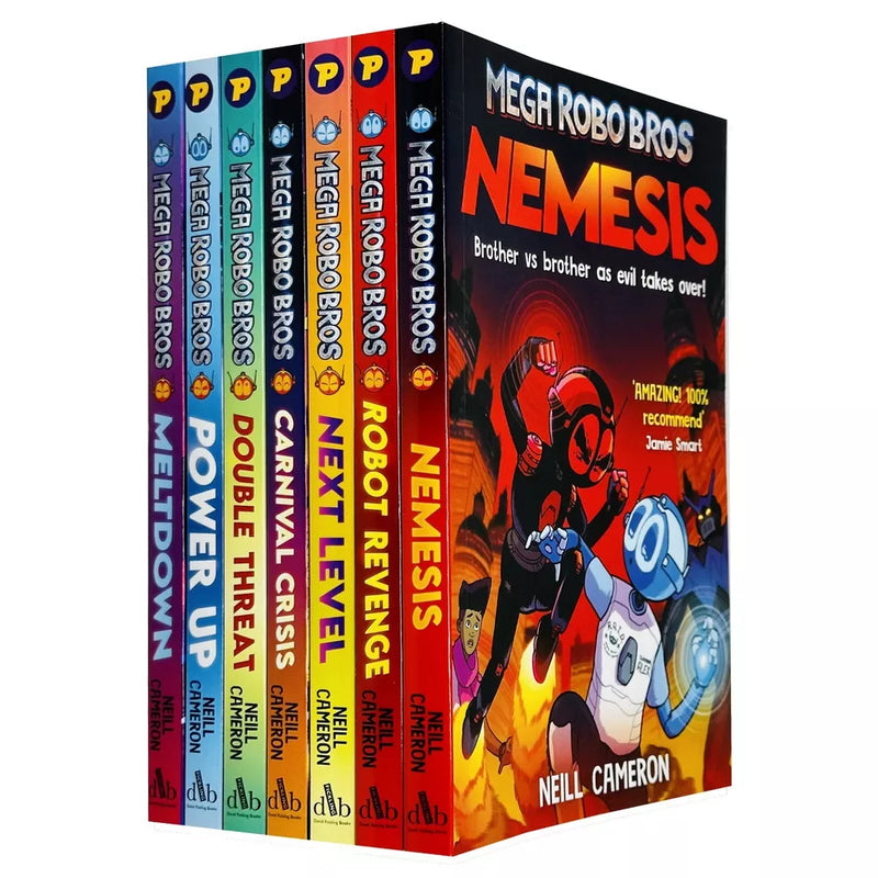 Mega Robo Bros Series Volume 1-7 Books Collection Set By Neil Cameron(Meltdown, Power up) - The Book Bundle