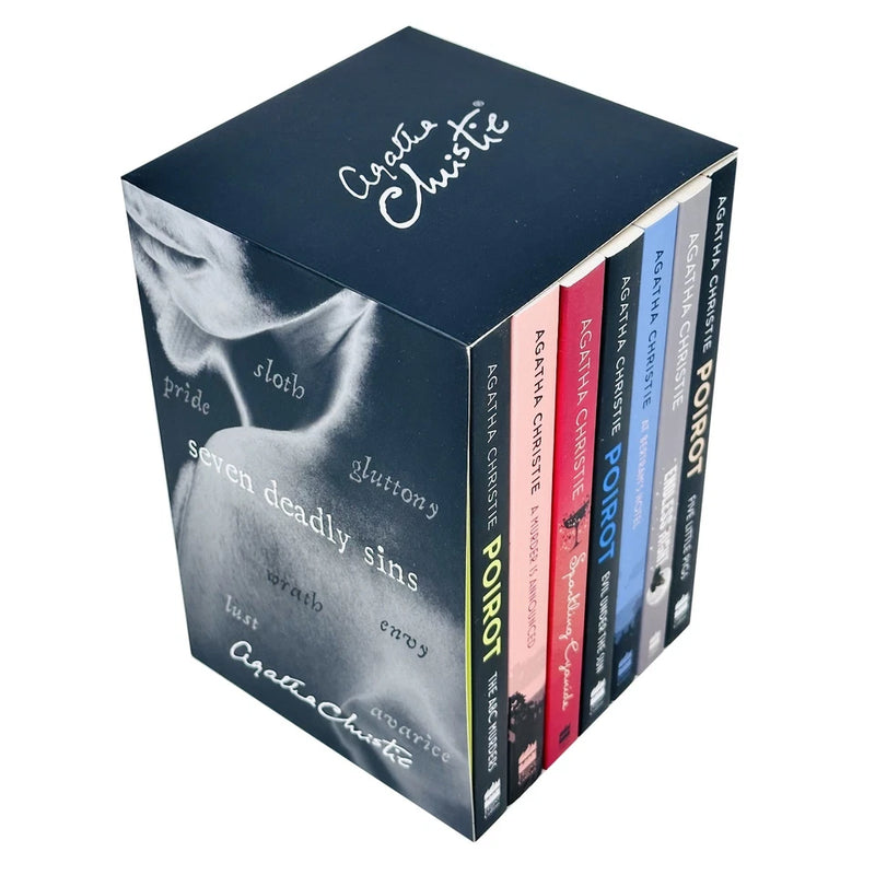 Set of seven paperback Agatha Christie mystery novels including The ABC Murders and A Murder Is Announced by HarperCollins