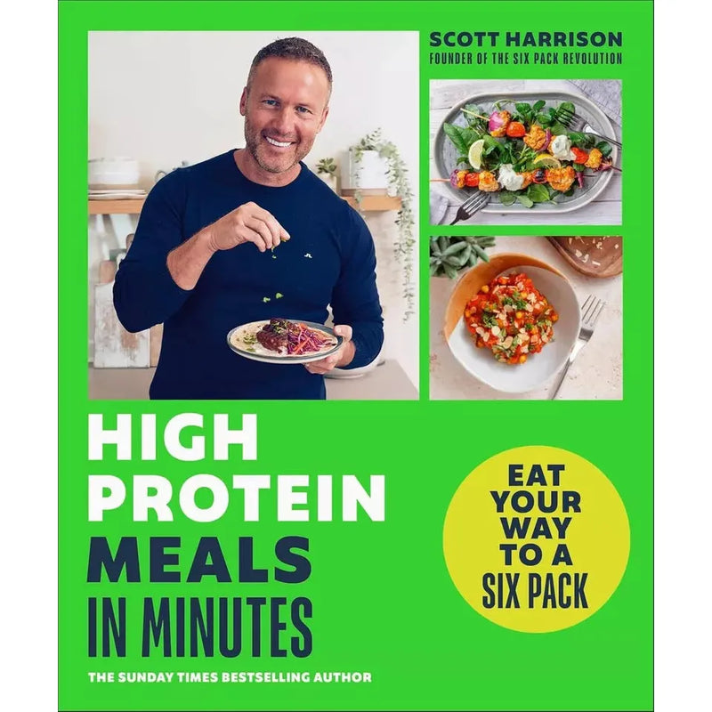 High-Protein Meals in Minutes Scott Harrison, Slim 800 Hot Air Fryer 2 Books Set - The Book Bundle