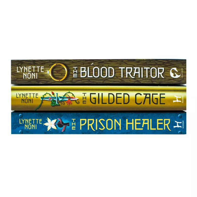 The Prison Healer Series 3 books collection set by Lynette Noni, featuring the book covers with vibrant fantasy artwork.