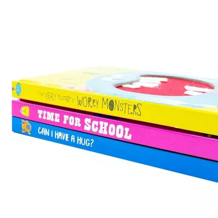 Touch and Feel Very Hungry Worry Monsters 3 Books Collection Box Set (Can I have a Hug?) - The Book Bundle