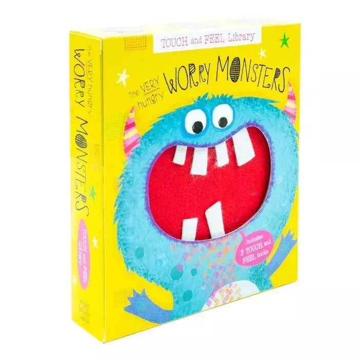 Touch and Feel Very Hungry Worry Monsters 3 Books Collection Box Set (Can I have a Hug?) - The Book Bundle