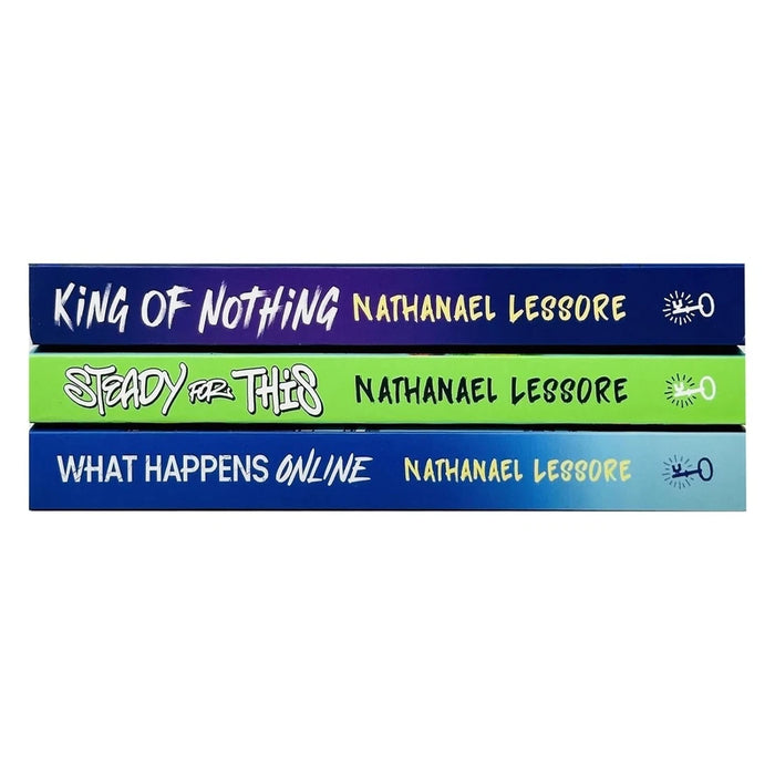 Nathanael Lessore Collection 3 Books Set (King of Nothing, Steady For This and What Happens Online) - The Book Bundle