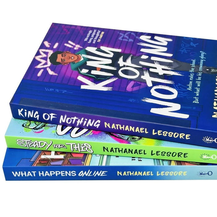 Nathanael Lessore Collection 3 Books Set (King of Nothing, Steady For This and What Happens Online) - The Book Bundle