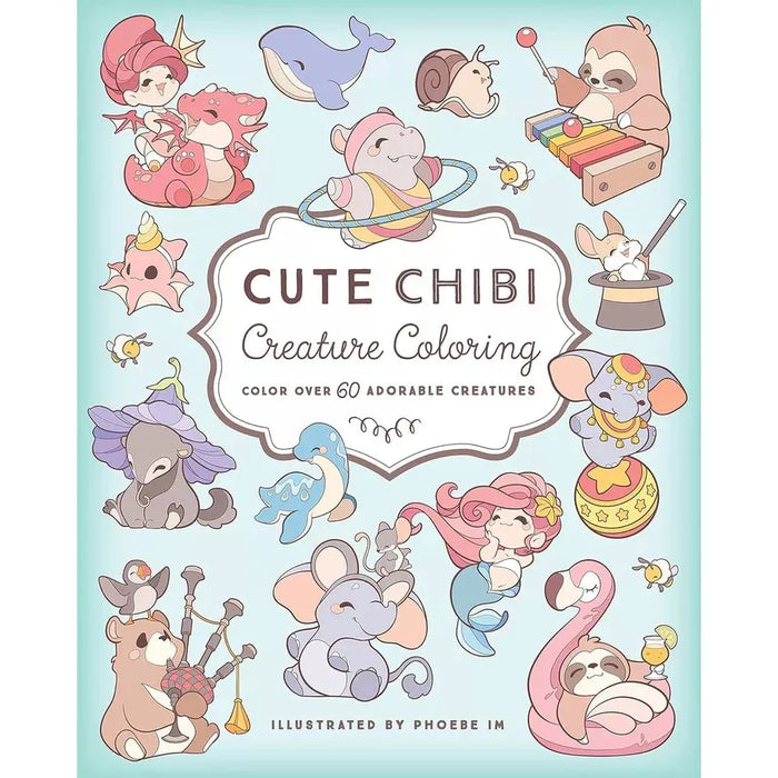 Phoebe Im Collection 4 Books Set Cute Cuddly Art,Chibi Animals,Creature Coloring - The Book Bundle