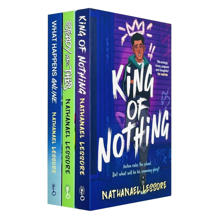 Nathanael Lessore Collection 3 Books Set (King of Nothing, Steady For This and What Happens Online) - The Book Bundle