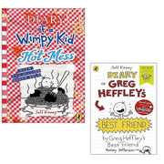 Diary of Wimpy Kid Jeff Kinney 2 Books Set (Hot Mess (HB),Diary of Greg Heffley's) - The Book Bundle