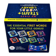 My First STEAM + Words Library boxed set by Chris Ferrie, a colorful collection of 8 educational children's books from Sourcebooks.