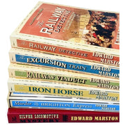 Railway Detective Series 6 books collection set by Edward Marston, featuring classic mystery novels in a boxed edition.
