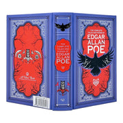 Leather-bound copy of Edgar Allan Poe's complete tales and poems by Wilco International LLP Ltd, featuring gold embossed title on cover.
