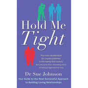 Hold Me Tight and Hold Me Tight workbook set by Dr. Sue Johnson, showing two paperback books on a plain background.