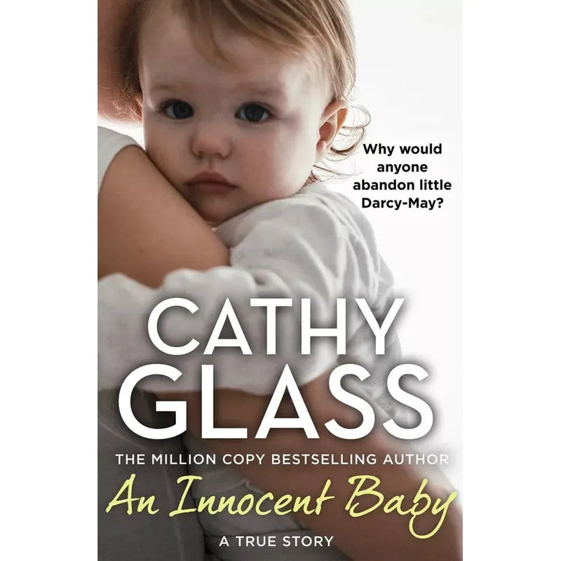Cathy Glass collection of two books, "An Innocent Baby" and "Unsafe Damian," featuring cover art with books and a cozy reading scene.