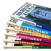 Inside the Mind of book collection by Brad Hunter, featuring six books with titles on crime and criminal psychology.