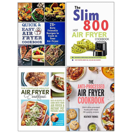 Anti-Processed Air Fryer,Slim 800 Hot Air,Healthy Air Fryer, Quick Easy 4 Books Set - The Book Bundle