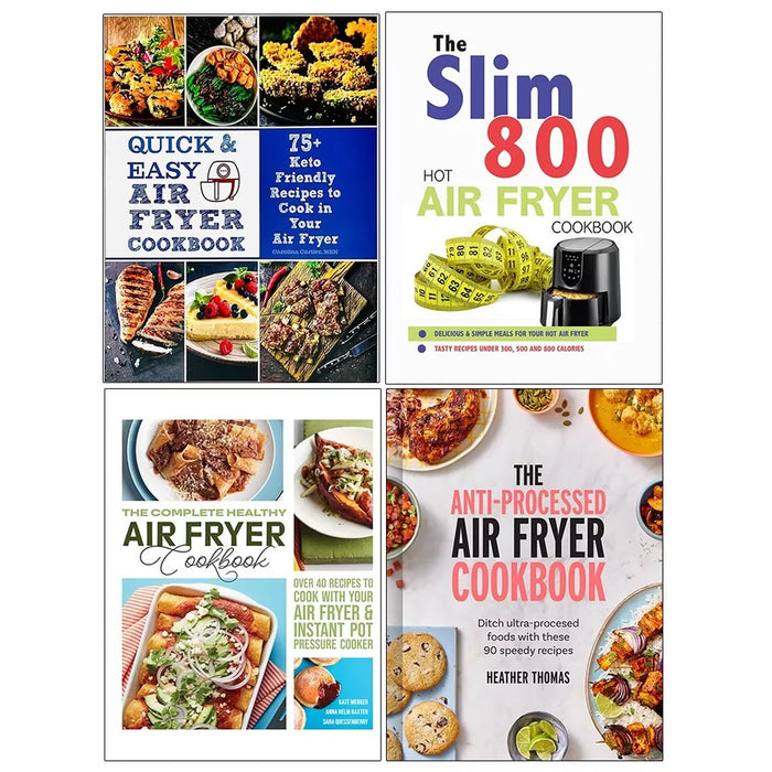 Anti-Processed Air Fryer,Slim 800 Hot Air,Healthy Air Fryer, Quick Easy 4 Books Set - The Book Bundle